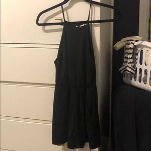 Black romper with pockets